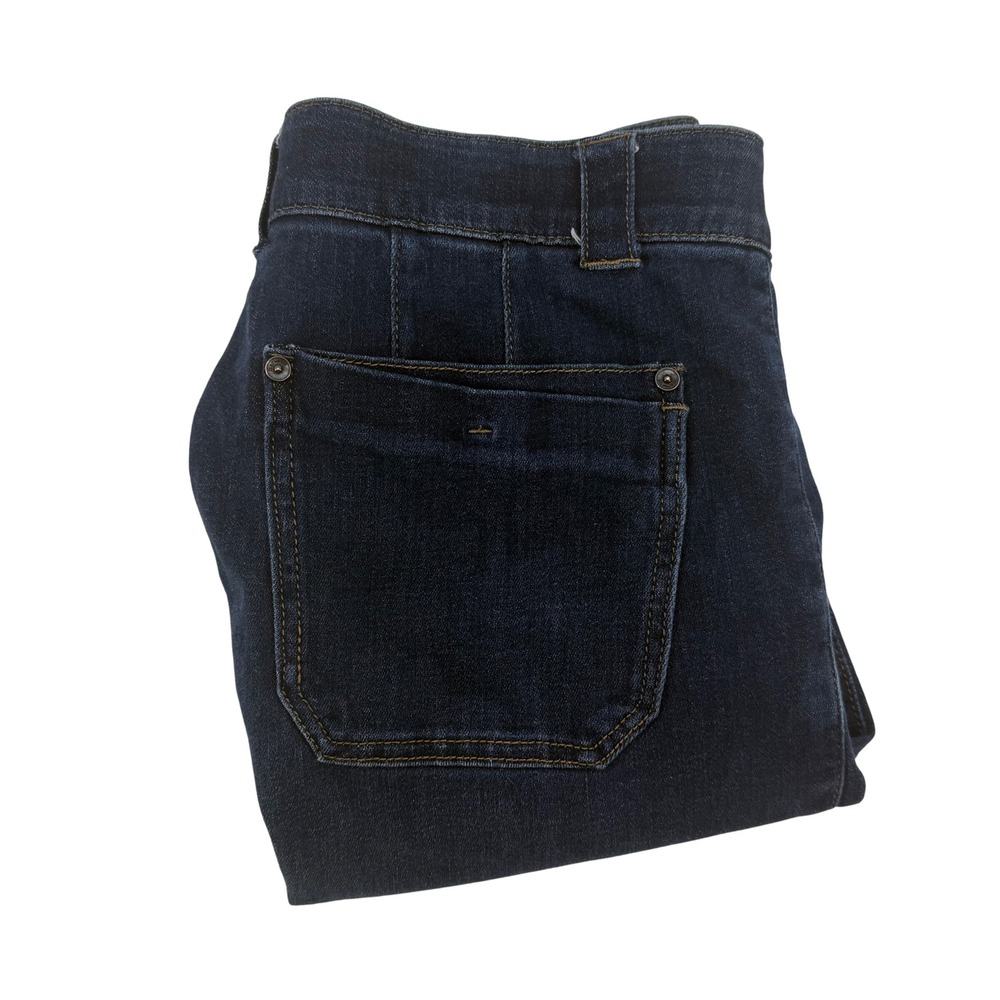 Mac and Me Womens Size 10 Wide Leg Crop Jeans Dark Wash High‎ Rise